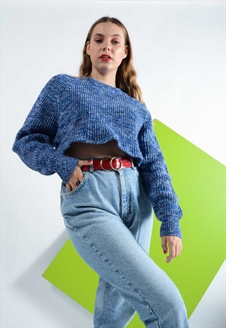 VINTAGE KNITTED CROP TOP.