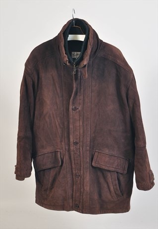 VINTAGE 00S SUEDE LEATHER LINED COAT