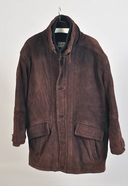 Vintage 00s suede leather lined coat