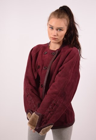 VINTAGE VERSACE SHEARLING JACKET PURPLE