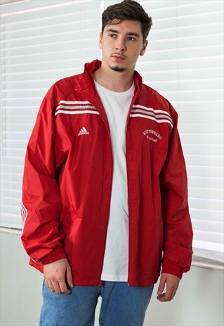 VINTAGE ADIDAS SHELL JACKET LOGO 90S XL 14.2