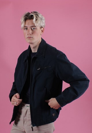 NAVY TIMBERLAND HARRINGTON JACKET