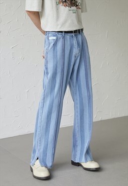 Men's vertical stripe slit jeans SS2022 VOL.6