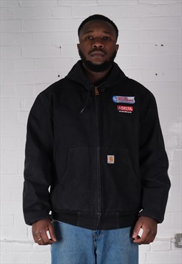 Carhartt Active Hooded Bomber Jacket in black.