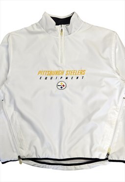 Y2K Reebok Pittsburgh Steelers Pullover In White Size L/XL