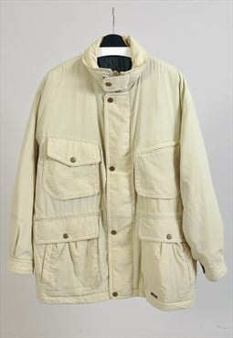 Vintage 90s parka jacket in beige