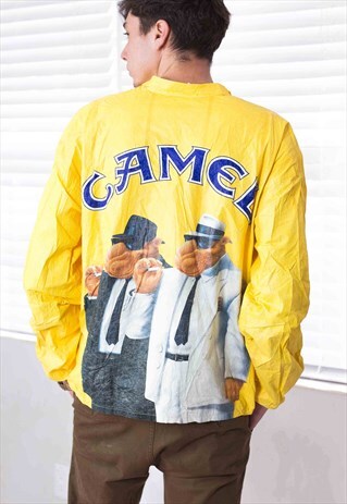 VINTAGE CAMEL CIGARETTE JACKET LOGO 90S XL 3.4
