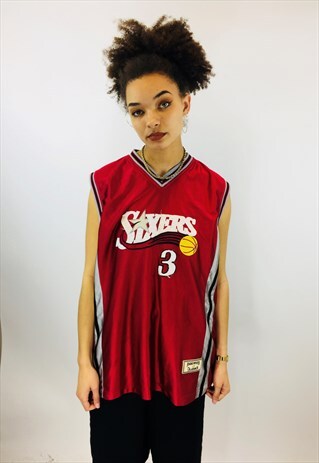 VINTAGE SIXERS SILKY FESTIVAL BOHO JERSEY TOP