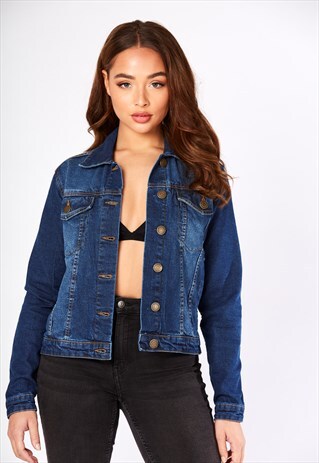 WESTERN DENIM JACKET IN MID BLUE