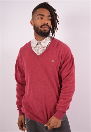 VINTAGE LACOSTE JUMPER SWEATER MAROON