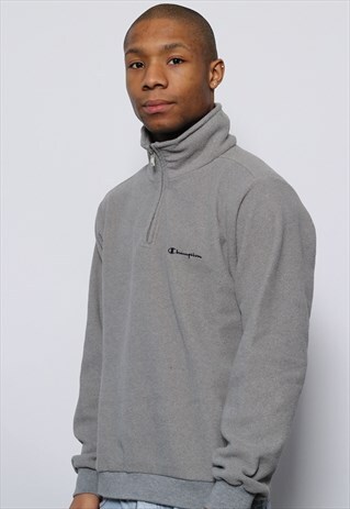 VINTAGE CHAMPION LOGO FLEECE GREY