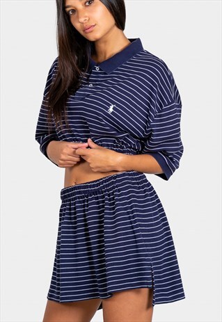 VINTAGE REWORKED POLO CO-ORD SET RALPH LAUREN TOP & SKIRT