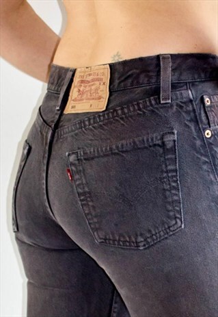 VINTAGE HIGH WAIST 501 FRAYED HEM JEANS