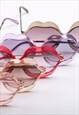 TRANSPARENT LIPS SHAPE SUNGLASSES - PINK