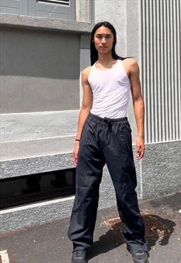 Vintage 00s Cargo joggers utility pants parachute sports 