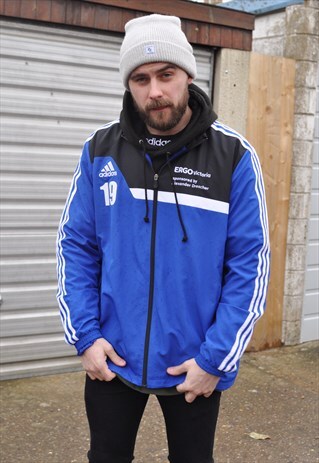 00'S Y2K ADIDAS FOOTBALL WINDBREAKER TRACK JACKET
