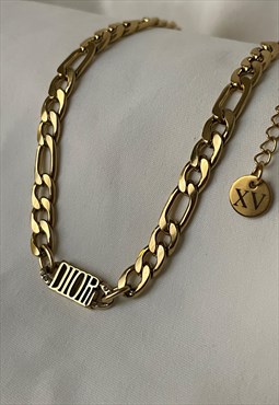 Dior choker necklace (reworked figaro)