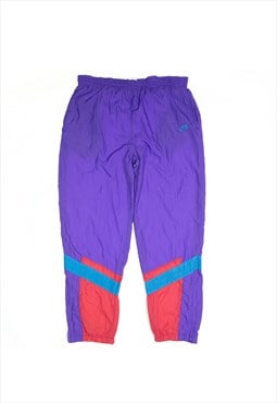 NIKE Sport Track Pants Purple 80s Tapered Womens XL W38 L32