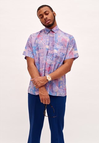 CHRISTIAN DIOR PASTEL ABSTRACTION VINTAGE SHIRT