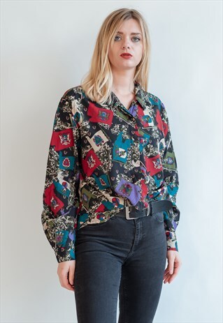 VINTAGE 80S MULTICOULOR LONG SLEEVE SHIRT