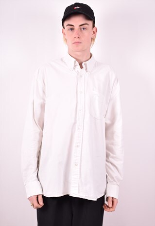 FILA MENS VINTAGE SHIRT XL WHITE 90S