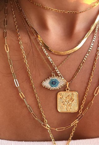 GREEK EYE NECKLACE