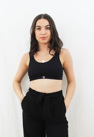 90'S RETRO BLACK CROP TOP
