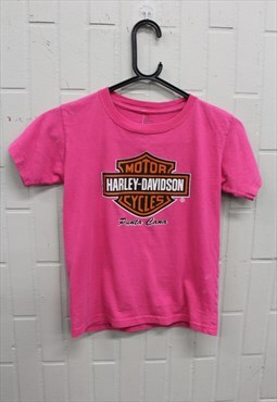 Vintage 90s RARE Pink Harley Davidson T- Shirt. Grunge.Y2K