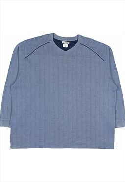 Colombia 90's Knitted Plain Sweatshirt XXXXLarge (4XL) Blue