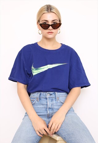 VINTAGE 90S NIKE BLUE TOP T-SHIRT