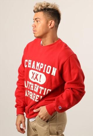 VINTAGE CHAMPION PRINT SPELL OUT SWEATSHIRT