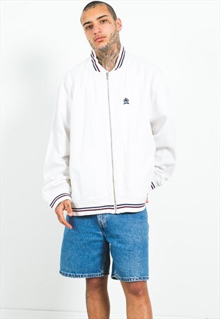 VINTAGE 80S TOMMY HILFIGER BOMBER JACKET / S4781
