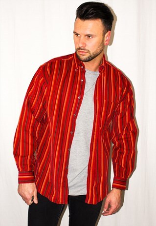 VINTAGE STRIPED CORDUROY SHIRT