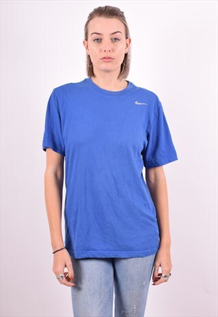 NIKE WOMENS VINTAGE T-SHIRT TOP LARGE BLUE 90'S