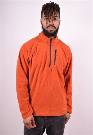 STARTER MENS VINTAGE FLEECE JUMPER LARGE ORANGE 90'S