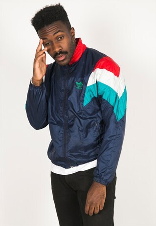 VINTAGE 80S USA ADIDAS SHELL SPORT JACKET / R041
