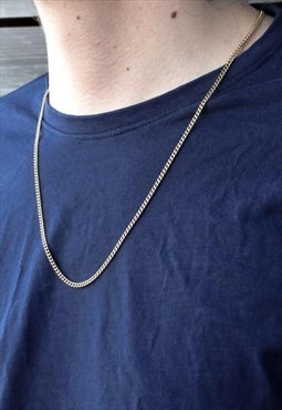 CRW Gold Curb Chain Necklace 