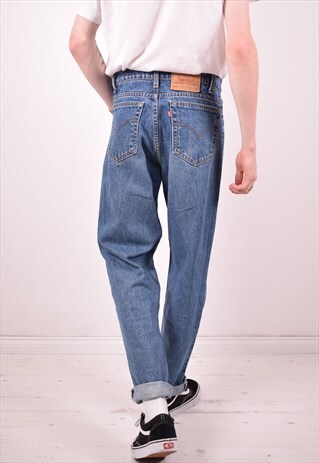 LEVI'S 550 MENS VINTAGE JEANS W34 L32 BLUE 90S