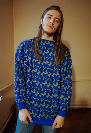 VINTAGE GEOMETRIC PATTERNED JUMPER