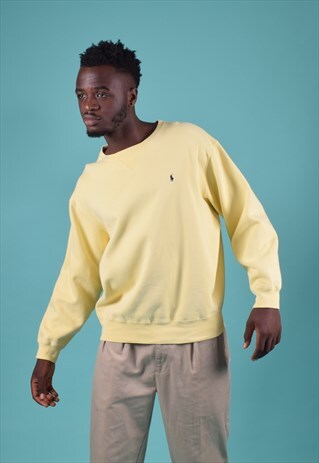 VINTAGE RALPH LAUREN PASTEL YELLOW SWEATSHIRT
