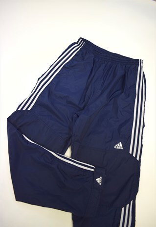 VINTAGE 90S ADIDAS NAVY JOGGER TRACK PANTS
