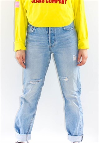 VINTAGE 90'S EXTRA HIGH WAIST DISTRESSED LEVI'S