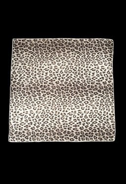 70's Vintage Brown Cream Animal Print Ladies Scarf