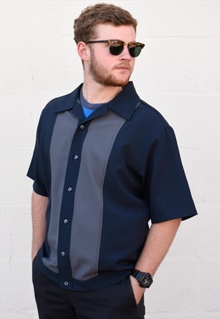 VINTAGE TWO TONE BOWLING STYLE SHIRT