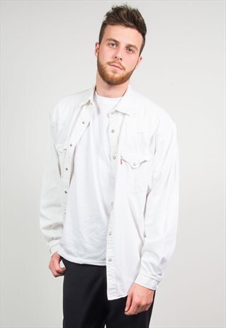VINTAGE LEVI'S WHITE DENIM SHIRT