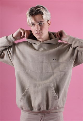 NIKE TAN EMBROIDERED HOODIE