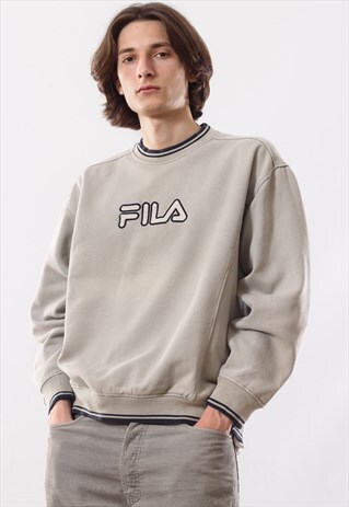 90'S VINTAGE MENS FILA BIG LOGO SWEATSHIRT CREW NECK