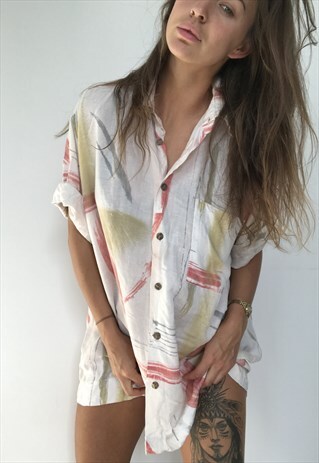 PATTERNED OVERSIZED RETRO VINTAGE UNISEX FESTIVAL SHIRT