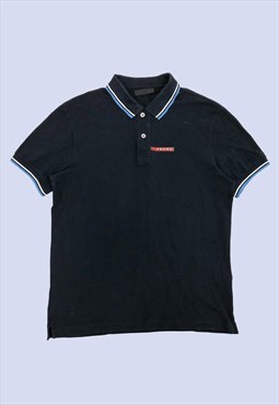 Designer Navy Blue Short Sleeved Cotton Casual Polo Shirt 