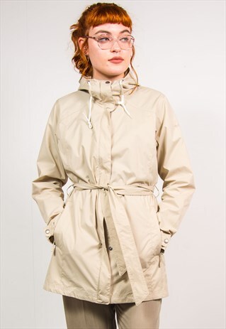 COLUMBIA VINTAGE 90'S CREAM WINDBREAKER JACKET